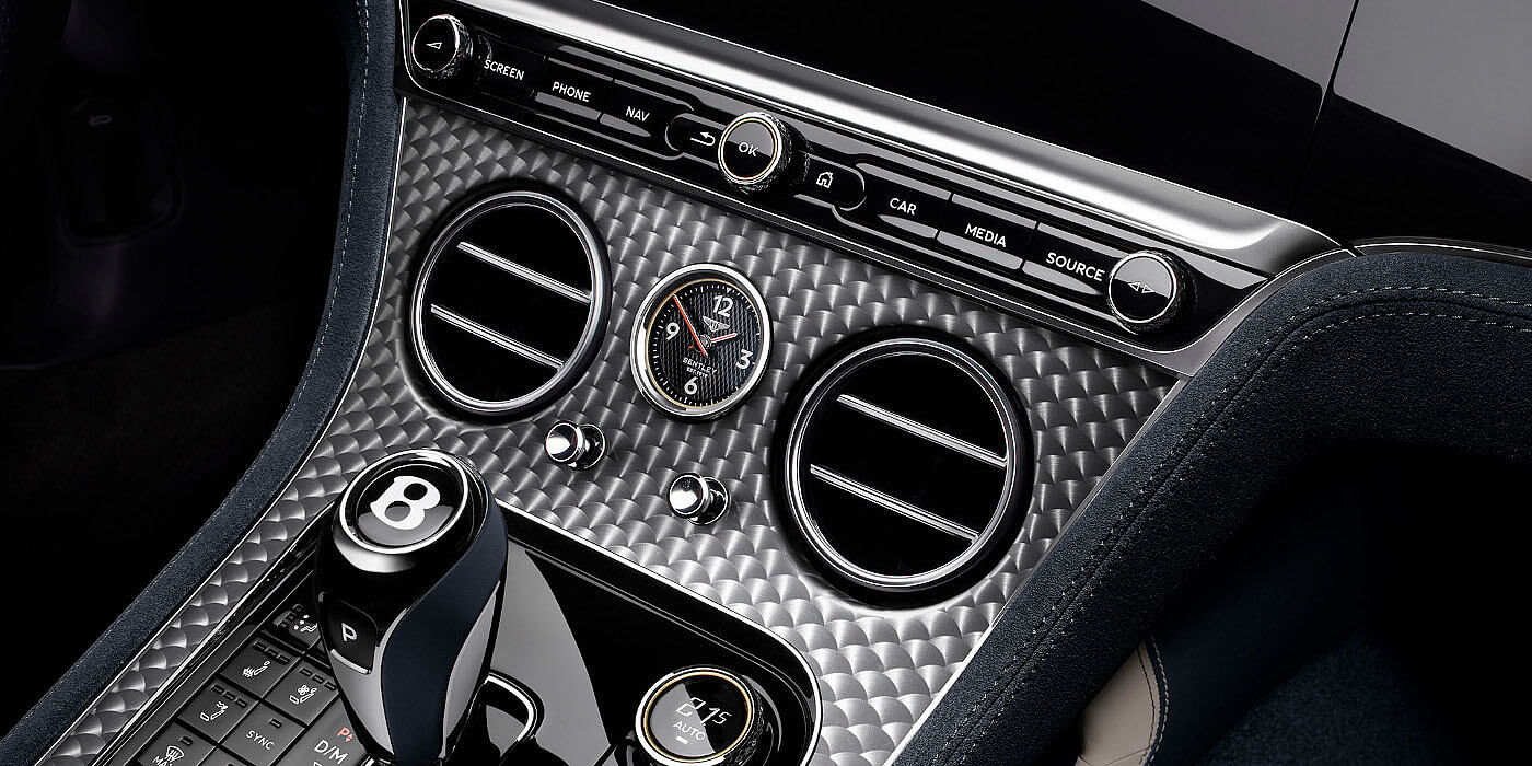 Bentley Barcelona Bentley Continental GTC Speed convertible front interior engine spin veneer detail